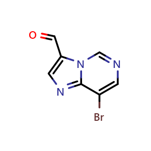 Chemical structure of 8-bromoimidazo[1,2-c]pyrimidine-3-carbaldehyde , CAS 1783972-32-6, AChemBlock S78366