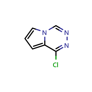 Chemical structure of 1-chloropyrrolo[1,2-d][1,2,4]triazine , CAS 1782637-47-1, AChemBlock S78386