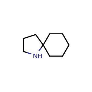 Chemical structure of 1-azaspiro[4.5]decane , CAS 176-80-7, AChemBlock S78524