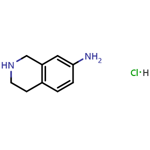Chemical structure of 1,2,3,4-Tetrahydroisoquinolin-7-amine hydrochloride , CAS 175871-45-1, AChemBlock S78541