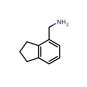 Chemical structure of (2,3-dihydro-1H-inden-4-yl)methanamine , CAS 17450-60-1, AChemBlock S78567