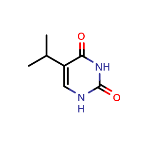 Chemical structure of 5-(propan-2-yl)-1,2,3,4-tetrahydropyrimidine-2,4-dione , CAS 17432-95-0, AChemBlock S78571