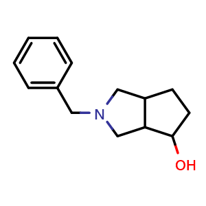 Chemical structure of 2-benzyl-octahydrocyclopenta[c]pyrrol-4-ol , CAS 174201-00-4, AChemBlock S78572