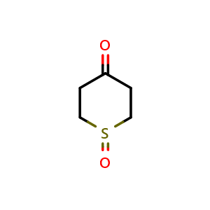 Chemical structure of tetrahydro-4H-thiopyran-4-one 1-oxide , CAS 17396-36-0, AChemBlock S78581