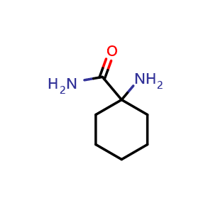 Chemical structure of 1-aminocyclohexane-1-carboxamide , CAS 17324-90-2, AChemBlock S78588