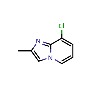Chemical structure of 8-chloro-2-methylimidazo[1,2-a]pyridine , CAS 173159-42-7, AChemBlock S78589