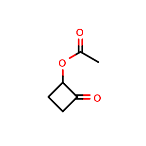 Chemical structure of (2-oxocyclobutyl) acetate , CAS 17082-62-1, AChemBlock S78628