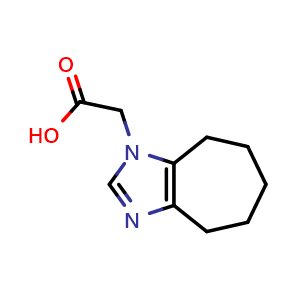 Chemical structure of 2-{1H,4H,5H,6H,7H,8H-cyclohepta[d]imidazol-1-yl}acetic acid , CAS 1706444-17-8, AChemBlock S78667