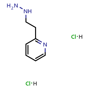 Chemical structure of 2-(2-hydrazinylethyl)pyridine dihydrochloride , CAS 17038-99-2, AChemBlock S78682
