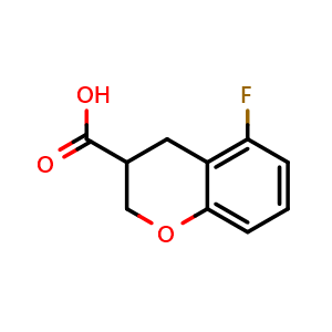Chemical structure of 5-fluoro-3,4-dihydro-2H-1-benzopyran-3-carboxylic acid , CAS 1698466-68-0, AChemBlock S78695