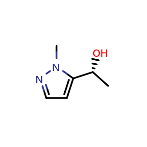 Chemical structure of (1R)-1-(2-methylpyrazol-3-yl)ethanol , CAS 1690131-56-6, AChemBlock S78723