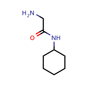 Chemical structure of 2-amino-N-cyclohexylacetamide , CAS 16817-90-6, AChemBlock S78735