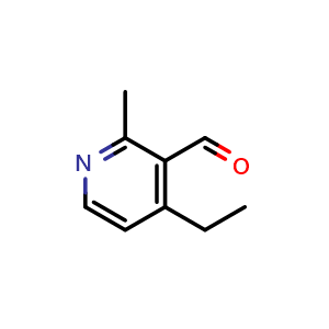 Chemical structure of 4-ethyl-2-methylpyridine-3-carbaldehyde , CAS 168072-33-1, AChemBlock S78736