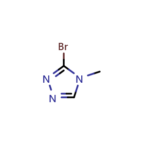 Chemical structure of 3-bromo-4-methyl-4H-1,2,4-triazole , CAS 16681-73-5, AChemBlock S78756