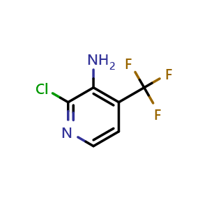 Chemical structure of 2-chloro-4-(trifluoromethyl)pyridin-3-amine , CAS 166770-70-3, AChemBlock S78758