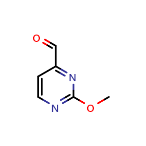 Chemical structure of 2-methoxypyrimidine-4-carbaldehyde , CAS 164738-44-7, AChemBlock S78810