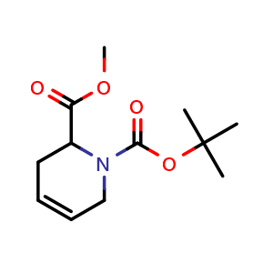 Chemical structure of 1-tert-butyl 2-methyl 1,2,3,6-tetrahydropyridine-1,2-dicarboxylate , CAS 164298-41-3, AChemBlock S78830