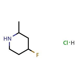 Chemical structure of 4-fluoro-2-methylpiperidine hydrochloride , CAS 1638768-09-8, AChemBlock S78869