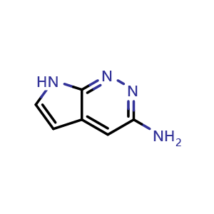 Chemical structure of 7H-pyrrolo[2,3-c]pyridazin-3-amine , CAS 1638764-91-6, AChemBlock S78897