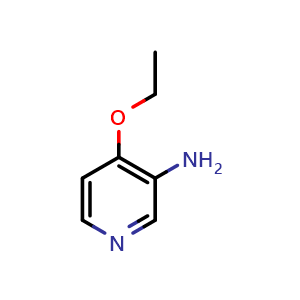Chemical structure of 4-ethoxypyridin-3-amine , CAS 1633-43-8, AChemBlock S78995