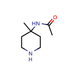 Chemical structure of N-(4-methylpiperidin-4-yl)acetamide , CAS 163271-04-3, AChemBlock S78998