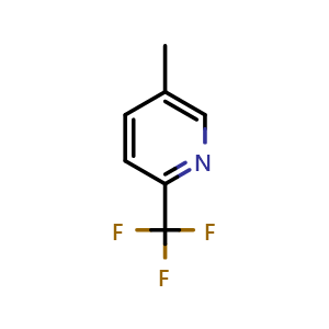 Chemical structure of 5-methyl-2-(trifluoromethyl)pyridine , CAS 1620-71-9, AChemBlock S79064