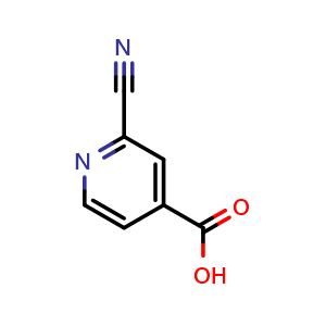 Chemical structure of 2-cyanopyridine-4-carboxylic acid , CAS 161233-97-2, AChemBlock S79097