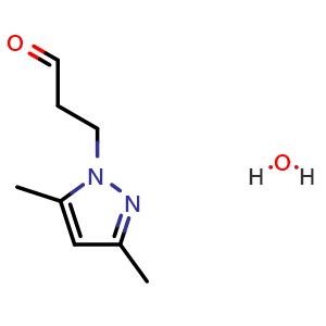 3-(3,5-dimethyl-1H-pyrazol-1-yl)propanal hydrate
