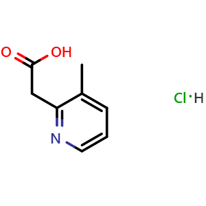 Chemical structure of 2-(3-methylpyridin-2-yl)acetic acid hydrochloride , CAS 1609395-45-0, AChemBlock S79131