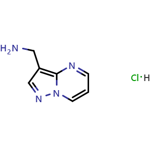 Chemical structure of {pyrazolo[1,5-a]pyrimidin-3-yl}methanamine hydrochloride , CAS 1609395-16-5, AChemBlock S79132