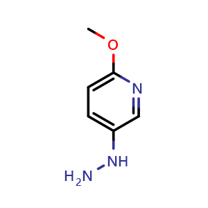 Chemical structure of (6-methoxy-3-pyridyl)hydrazine , CAS 160664-95-9, AChemBlock S79142