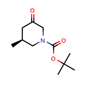 Chemical structure of tert-butyl (3S)-3-methyl-5-oxo-piperidine-1-carboxylate , CAS 1601475-89-1, AChemBlock S79162
