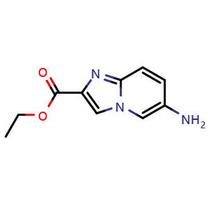 Chemical structure of ethyl 6-aminoimidazo[1,2-a]pyridine-2-carboxylate , CAS 158980-21-3, AChemBlock S79199