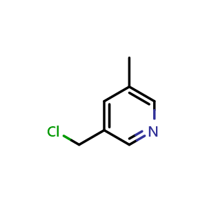 Chemical structure of 3-(chloromethyl)-5-methylpyridine , CAS 158876-83-6, AChemBlock S79208