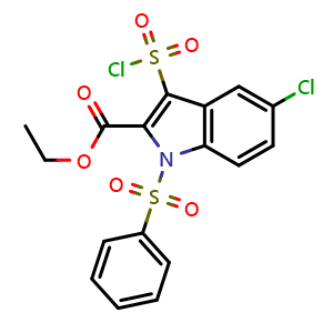 ethyl 1-(benzenesulfonyl)-5-chloro-3-(chlorosulfonyl)-1H-indole-2-carboxylate