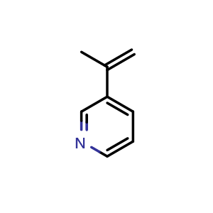 Chemical structure of 3-isopropenylpyridine , CAS 15825-89-5, AChemBlock S79222