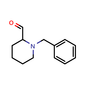 Chemical structure of 1-benzylpiperidine-2-carbaldehyde , CAS 157634-01-0, AChemBlock S79233