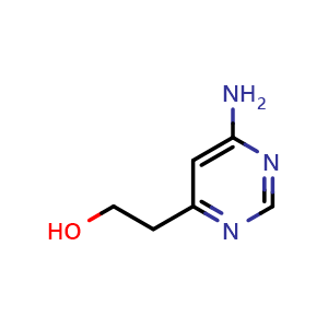 Chemical structure of 2-(6-aminopyrimidin-4-yl)ethanol , CAS 1557697-88-7, AChemBlock S79306
