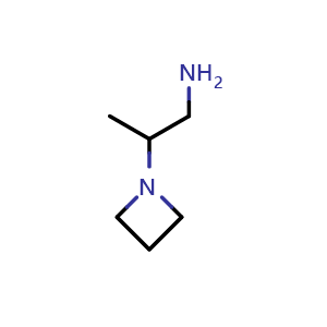 Chemical structure of 2-(azetidin-1-yl)propan-1-amine , CAS 1555973-00-6, AChemBlock S79333