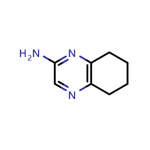 Chemical structure of 5,6,7,8-tetrahydroquinoxalin-2-amine , CAS 155535-21-0, AChemBlock S79345