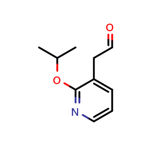 Chemical structure of 2-[2-(propan-2-yloxy)pyridin-3-yl]acetaldehyde , CAS 1554781-75-7, AChemBlock S79348
