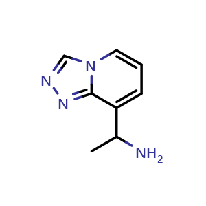 Chemical structure of 1-([1,2,4]triazolo[4,3-a]pyridin-8-yl)ethanamine , CAS 1554425-57-8, AChemBlock S79363