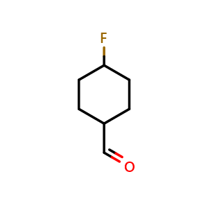 Chemical structure of 4-Fluorocyclohexanecarbaldehyde , CAS 1554041-53-0, AChemBlock S79371