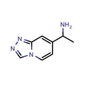 Chemical structure of 1-([1,2,4]triazolo[4,3-a]pyridin-7-yl)ethanamine , CAS 1547112-69-5, AChemBlock S79420