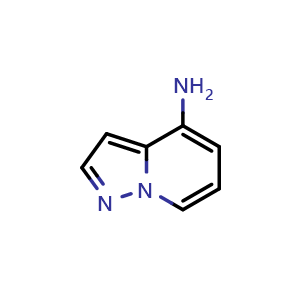 Chemical structure of pyrazolo[1,5-a]pyridin-4-amine , CAS 1546993-64-9, AChemBlock S79435