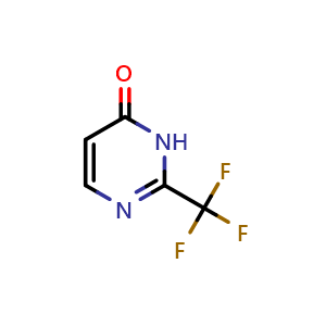 Chemical structure of 2-(trifluoromethyl)-3,4-dihydropyrimidin-4-one , CAS 1546-80-1, AChemBlock S79436