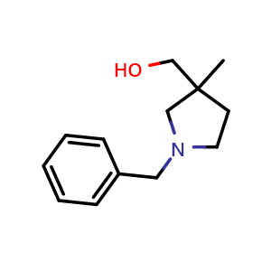 Chemical structure of (1-benzyl-3-methylpyrrolidin-3-yl)methanol , CAS 1545972-24-4, AChemBlock S79452