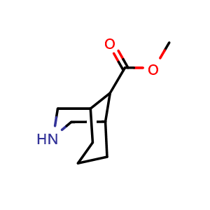 Chemical structure of methyl 3-azabicyclo[3.3.1]nonane-9-carboxylate , CAS 1544665-43-1, AChemBlock S79477