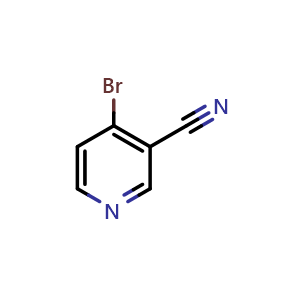 Chemical structure of 4-bromopyridine-3-carbonitrile , CAS 154237-70-4, AChemBlock S79489
