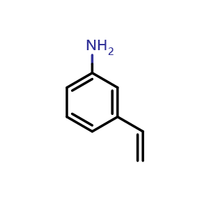 Chemical structure of 3-ethenylaniline , CAS 15411-43-5, AChemBlock S79497